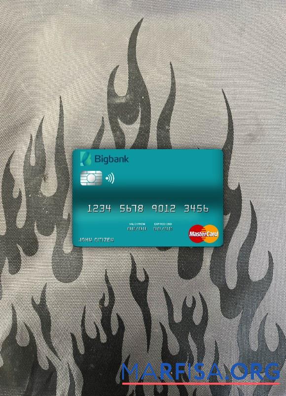 Realistic Estonia Bigbank mastercard photolook front download for verification